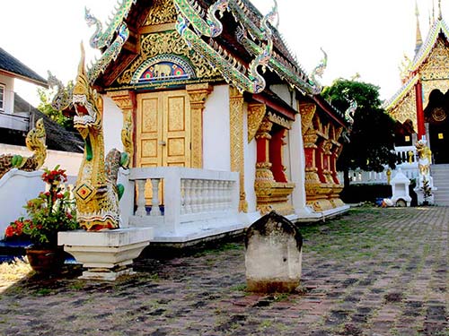 Ubosot, Buddhist temple, Chiang Mai.