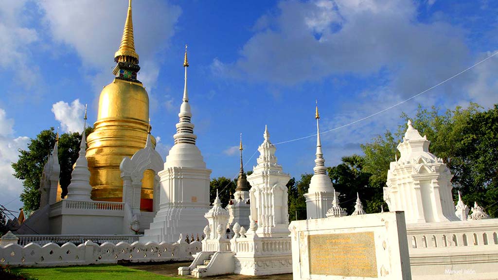 Stupas in Wat Suan Dok, Chiang Mai.